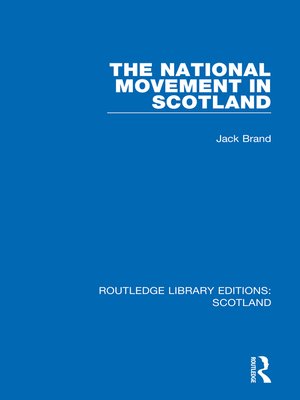 cover image of The National Movement in Scotland
